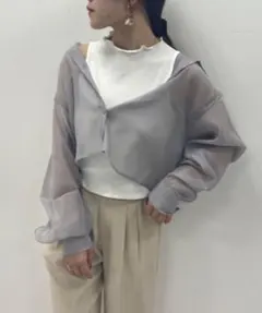 ワンアフターアナザーナイスクラップ インナーセットシアーシャツ グレー 新品