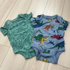 早い者勝ち★babyGAP 恐竜＆サメ ベビーロンパース 3〜6ヶ月 半袖 2点