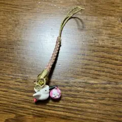 ハローキティ　コウノトリ　ストラップ