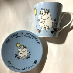 新品未使用 ムーミン 陶器製 カップ＆ソーサー デミタスカップ ナルミ ブルー