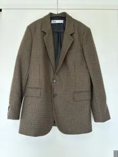 ZARA 千鳥柄 テーラードジャケット