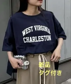 ★新品CIAOPANIC TYPY USAコットン切替プリントTee ネイビーのサムネイル