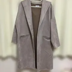 シマムラ　スウェード調ロングコート　3L ブラウン