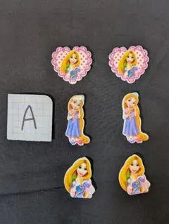 ラプンツェル デコレーションパーツ 6個セット　A