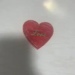 ハート型 ヘアクリップ Love ピンクのサムネイル