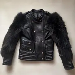 ファー付きレザージャケット