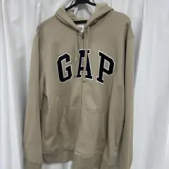 GAP ベージュ ジップアップパーカー