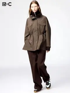 ユニクロイージーワイドパンツ DARK BROWN