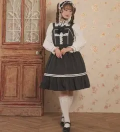 新品　しまむら シャーロットの水曜日 ジャンスカ 黒 愛野えり ロリータ　4L