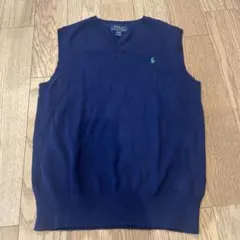 Polo Ralph Lauren ネイビー Vネック ベスト　ボーイズ L