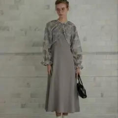 BONLECILL noir 2wayバラジャガードボレロ＆キャミソールドレス