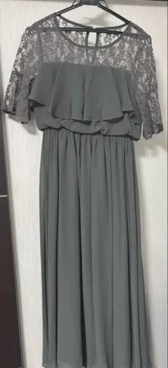 梅*様 エレガント ロングドレス グレー