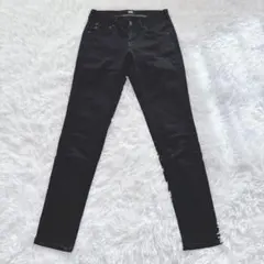 【サムシング NEOJEAN】ブラックデニム　25×29 ブラック　エドウィン