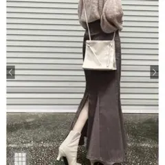 ハイウエストマーメイドツイルスカート[rut596]