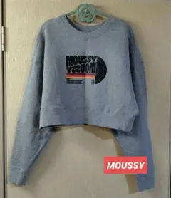 MOUSSY マウジー プルオーバー トレーナー ショート丈　裏起毛