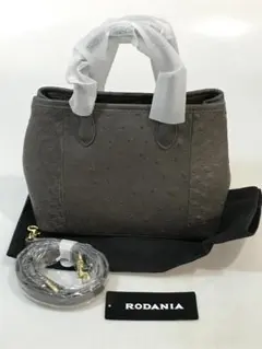HG9579 RODANIA オーストリッチ 2way ハンドバッグ ショルダー