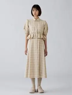 GU ロク　rokh シャツワンピース　ベージュ　M