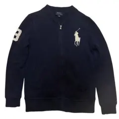 ポロラルフローレン　ニット　カーディガン　ジャケット　ネイビー　ビッグポニー