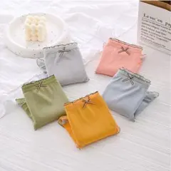 レディースショーツ 5枚セット XLサイズリボン レース かわいい