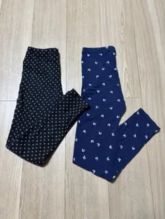 ユニクロ　レギンス　スパッツ2点セット 150 160 ブラック　ネイビー