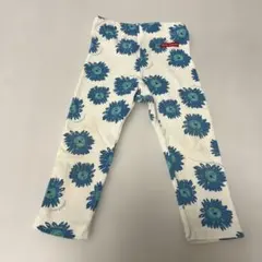 moujonjon ブルー花柄スパッツ 80cm