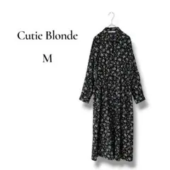 Cutie Blonde レディース　長袖ロングシャツワンピース　花柄　Mサイズ