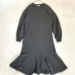 フィフス◇スウェット トレーナー マーメイドワンピース ペプラム フレア M