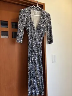 DIANE von FURSTENBERG 幾何学模様ラップドレス サイズ0