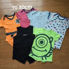 70-80cmベビー ロンパース6枚セット