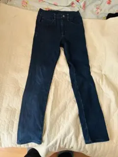 UNIQLO スリムフィット 長ズボン 140 ダークブルー