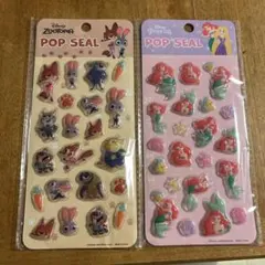 ズートピア&ディズニープリンセス ポップシール 2シート