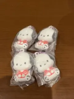 ポチャッコ　ふわふわフロッキーマスコット　サンリオ 4点まとめ売り