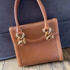 値下げ！Ungaro ブラウンレザー ハンドバッグ