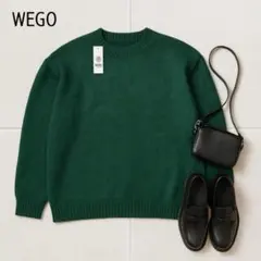 #J1406@ 新品タグ付き WEGO オーバーサイズ ニット XL グリーン