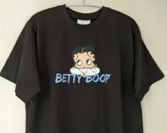 新品ベティ・ブープBetty Boop墨黒TシャツチュニックL