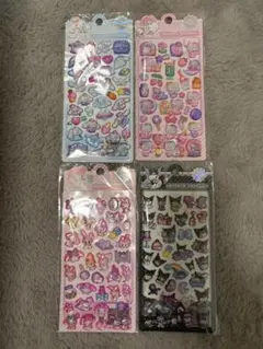 【韓国限定】サンリオ ボンボンドロップシール 4シートセット