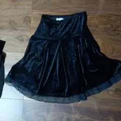 NATURAL BEAUTY BASIC フレアスカート Sサイズ ブラック