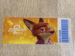 ズートピア2 オーマイカフェ特典 オリジナルチケット風クリアカード ニック