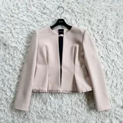 【未使用級♡着用1回】ヨーコチャン　ノーカラータックフリルジャケット　ピンク36