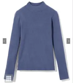 grl ハイネックリブニットトップス ブルー