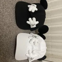 ミッキーマウス風 耳付きキャップ 2色セット