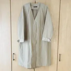アワーホーム ourhome 頼れるノーカラーコート ベージュ
