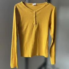 n*o様 ZARA イエロー リブ長袖カットソー 11-12歳