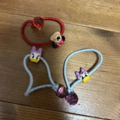 ミニー デイジー ディズニーヘアゴムセット