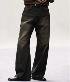 【WYM LIDNM】VINTAGE WASHED CURVED DENIM