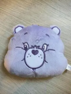 ケアベア　リール付きパスケース　パープル