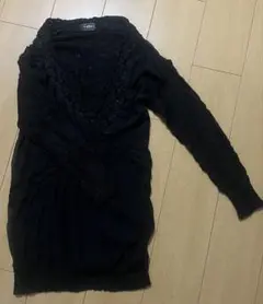 ニットカーディガン ブラック 長袖 レディース