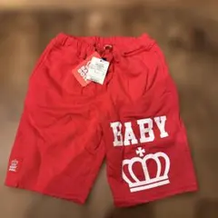 BABYDOLL 半ズボン 130cm レッド 王冠デザイン