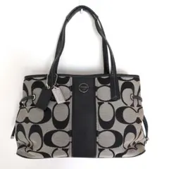 COACHコーチ　シグネチャーストライプキャリーオール