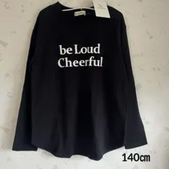 新品 未使用 カットソー ロンT 黒 140